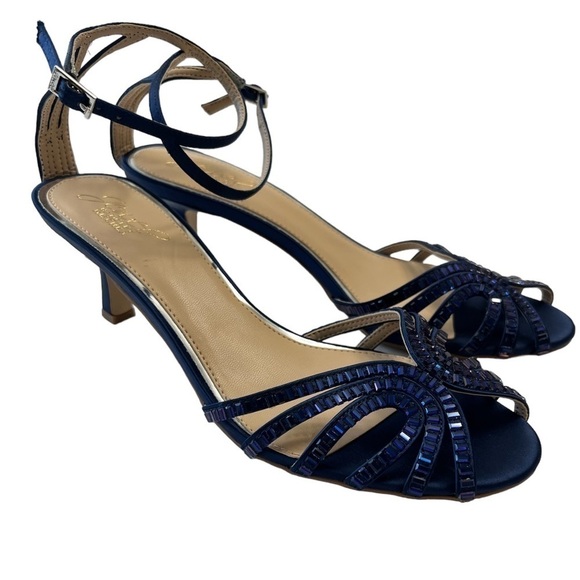 Jewel Badgley Mischka Ocean Kitten Heel Embellished Sandal - Picture 6 of 9